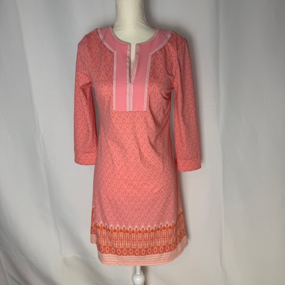 Cabana Life Coral-Pink Patterned Tunic Coverup - Picture 2 of 13